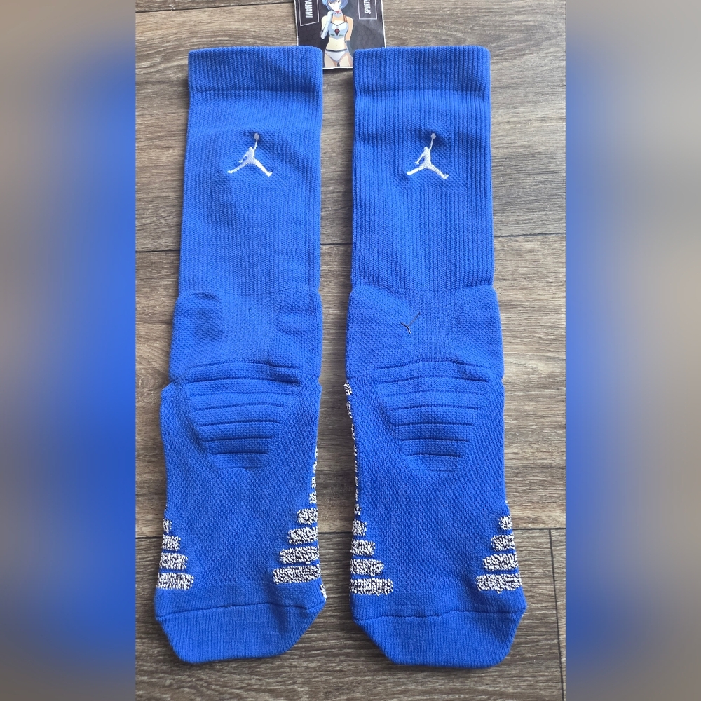 Nike Air Jordan Vapor Crew Grip Socks Blue Mens Medium, XXL